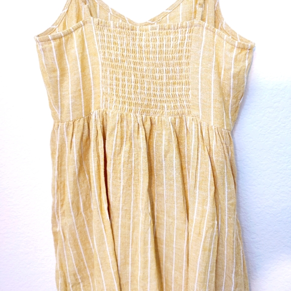 Vero Moda Yellow Striped Strappy Midi Dress - Picture 7 of 9